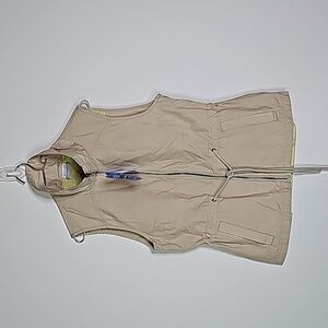 Columbia small tan windbreaker sleeveless sun protection zip up vest